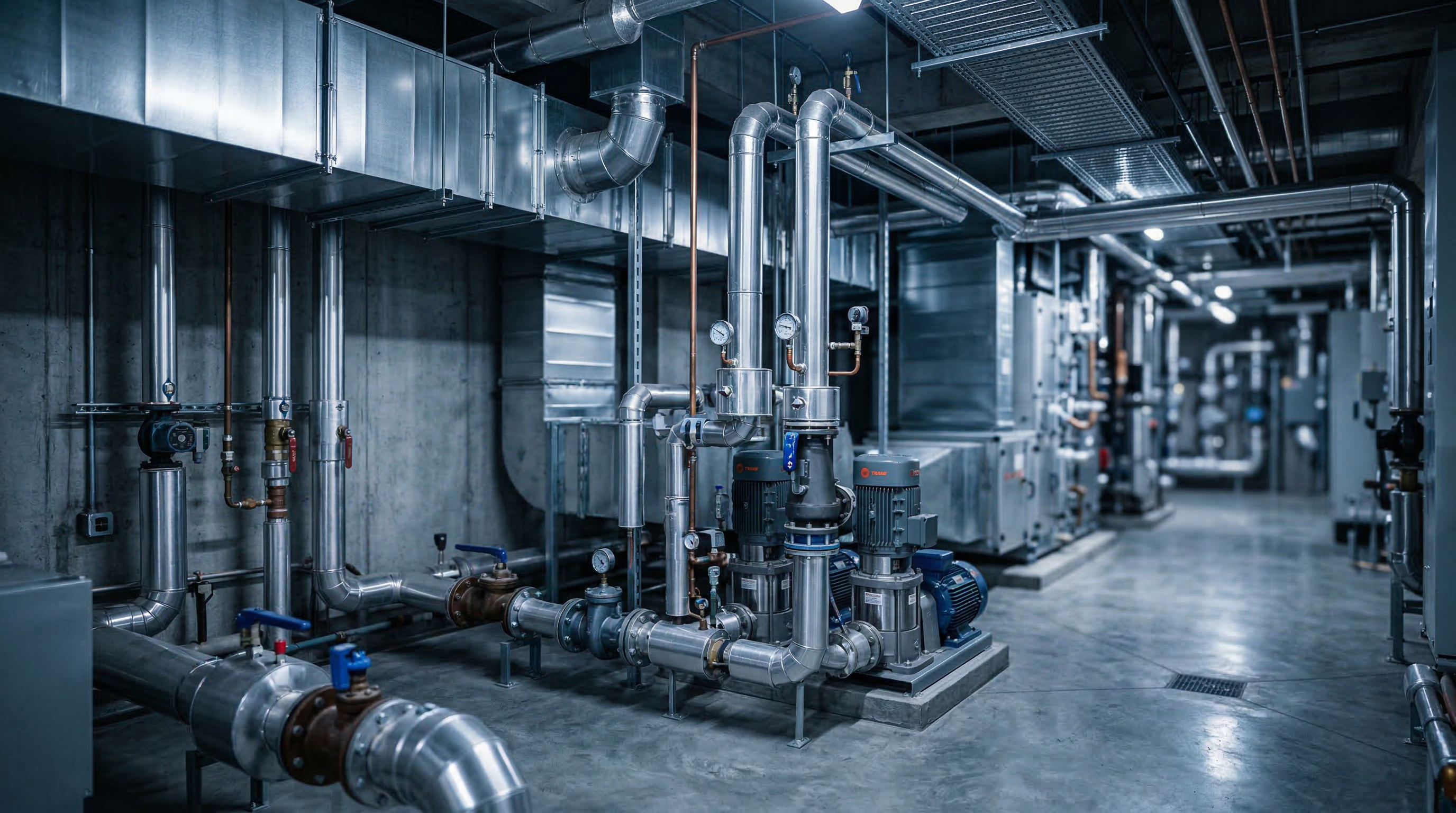 Commercial HVAC systems and mechanical engineering infrastructure